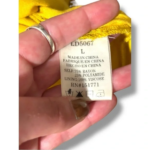 Ivy Chic Mustard Ruffle Sleeves Gathered Waist Cutout Tie Back Mini Dress - Picture 10 of 16